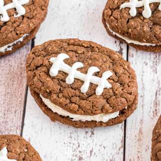 Chocolate Oatmeal Cream Pie Footballs