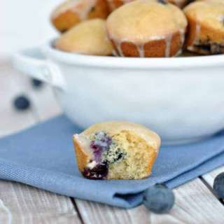 Glazed Blueberry Donut Muffins