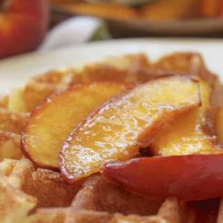 Buttery Maple Peach Topping (Sauce) for Waffles, Pancakes, Ice Cream and More