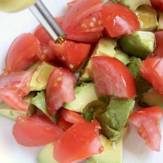 Cucumber Tomato and Avocado Salad