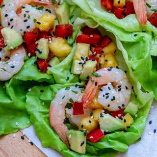 Easy Hawaiian Shrimp Lettuce Wraps