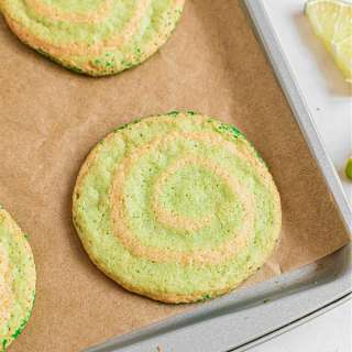 Lime Swirled Icebox Cookies