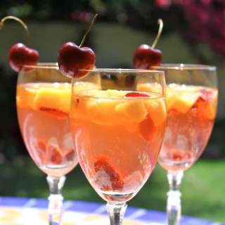 White Wine Summer Sangria Spritzer