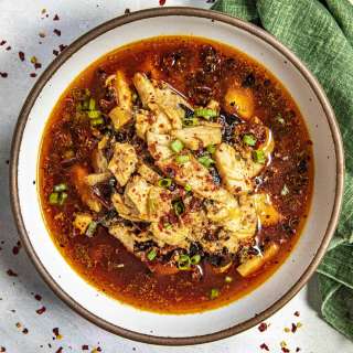 Sichuan Boiled Fish in a Seething Sea of Chilies Recipe (Shuizhu Yu)