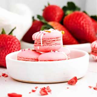 Strawberry Macarons