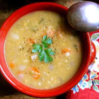 Scottish Red Lentil (and Barley) Soup