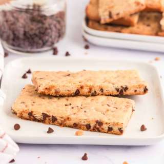 Chocolate Chip Toffee Shortbread Cookies