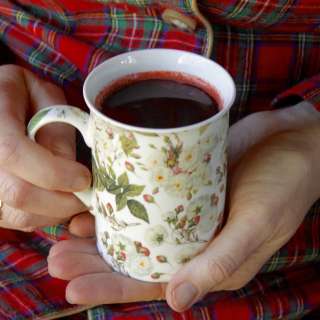 Hot Black Currant and Orange Citrus Drink for Colds and Flu