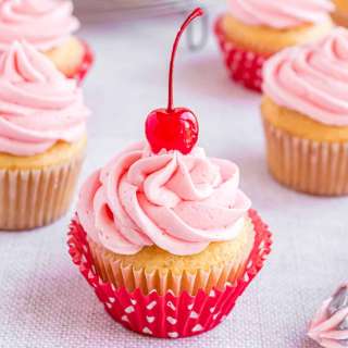 Cherry Almond Cupcakes