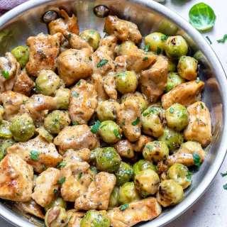Easy Chicken Alfredo Brussel Sprouts