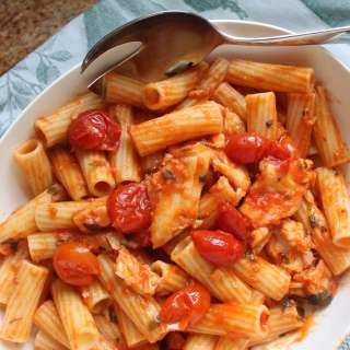 Fish Pasta with Tomato Sauce