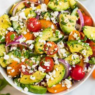 Cucumber Tomato Avocado Salad