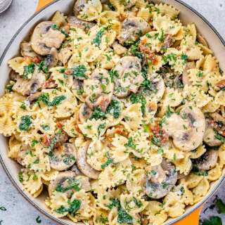 Spinach and Mushroom Pasta 