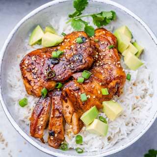 Korean Chicken Thighs and Rice