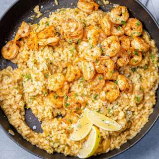 Easy Garlic Shrimp Risotto