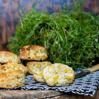 Sweetcorn Jalapeno Scones with Goat's Cheese