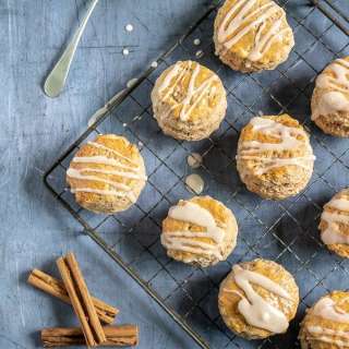 Cinnamon Scones with Vanilla Cinnamon Drizzle