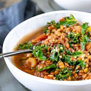 Vegan Slow Cooker Lentil Stew with Harissa