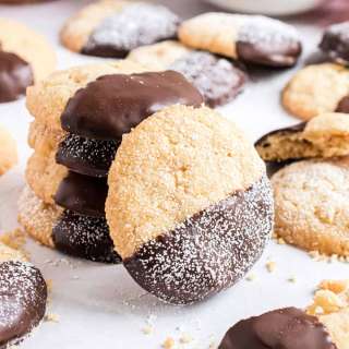 Chocolate Dipped Potato Chip Cookies