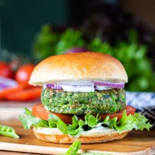Spinach and Pea Burgers