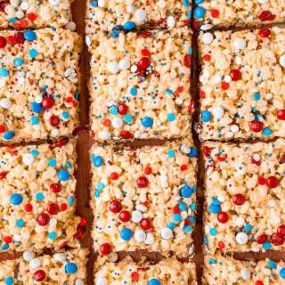 Red White and Blue Rice Krispie Treats
