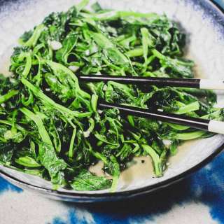 Chinese Snow Pea Shoots with Garlic