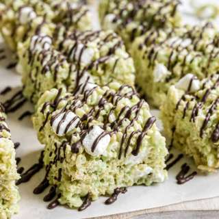 Pistachio Rice Krispie Treats with Dark Chocolate Recipe