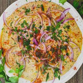 Moroccan Fava Bean Dip with Harissa & Mint (Bessara)