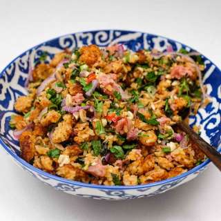 Laotian Nam Khao (Crispy Rice Salad)