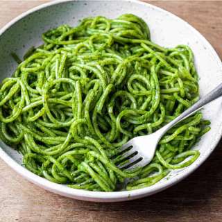 Spaghetti with Cavolo Nero & Almonds
