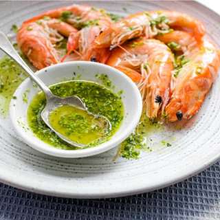 Salmoriglio Sauce with Shrimp