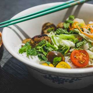 Vietnamese Bun Cha Vermicelli Salad
