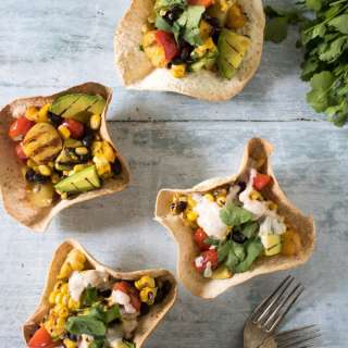 Mexican Chipotle Tortilla Bowl Salad