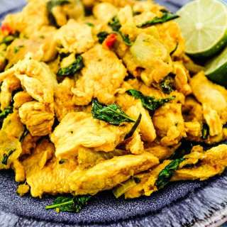 Cha Kroeung Sach Moan (Cambodian Lemongrass Chicken Stir-Fry)