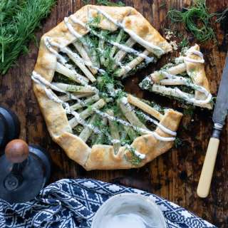 Salsify Kale Galette with Horseradish Cream