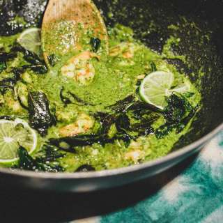 Sri Lankan Green Masala Shrimp