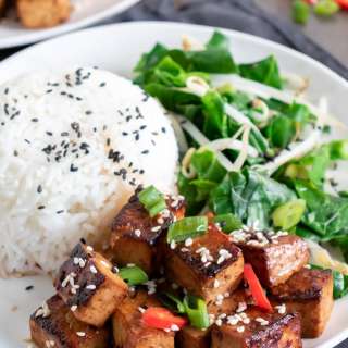 Asian Tofu with Spicy Garlic Sauce
