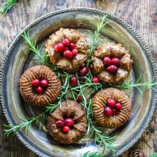 Mini Bundt Chestnut Roasts with Sage Gravy