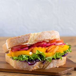 Rainbow Vegetable Sandwich