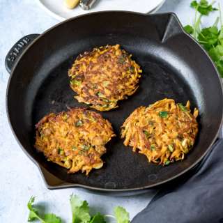 Moroccan Spiced Chickpea Carrot Fritters