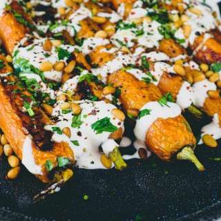 Roasted Carrots with Tahini Sauce