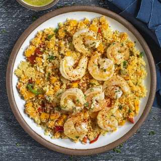 Mojo Shrimp with Chili-Sweet Potato Couscous
