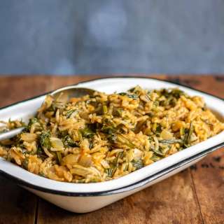 Greek Spinach Rice (Spanakorizo)