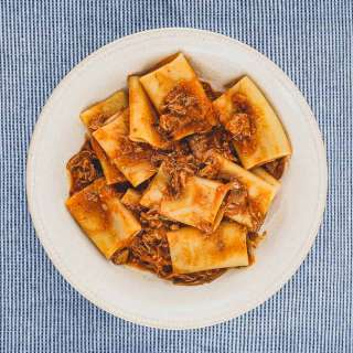 Paccheri Pasta with Neapolitan Ragù