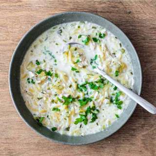 Greek Lemon Orzo Soup with Chicken