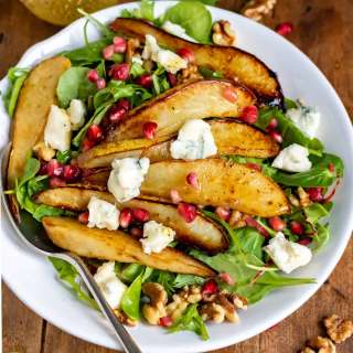Pear and Gorgonzola Salad with Maple Dijon Dressing