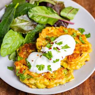 Leek Fritters With Cheddar