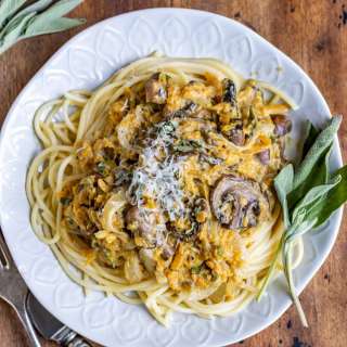 Mushroom Pasta with Butternut Squash