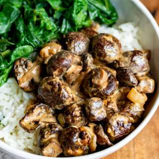 Creamy Miso Mushrooms