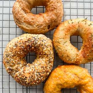 Air Fryer Protein Bagels